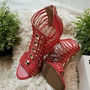 Barr‎ III Sexy coral Heels Shoes Size 8 1/2